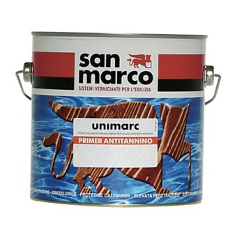 UNIMARC PRIMER ANTITANNINO – Fond izolant diluabil in apă pentru suprafeţe interioare si exterioare din lemn, incolor/alb