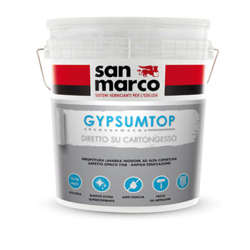 GYPSUMTOP – Vopsea lavabilă opacă cu putere mare de acoperire pentru interior (aplicabilă direct pe placile de rigips)